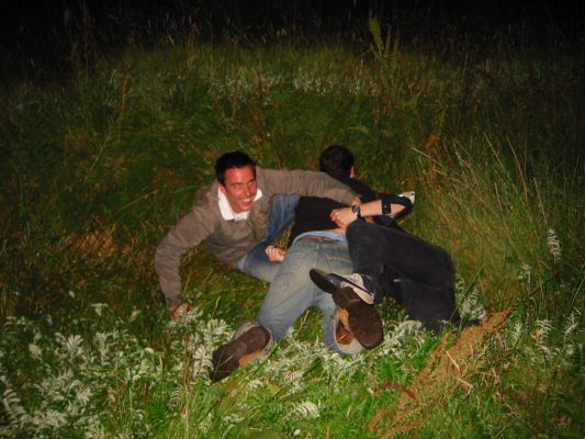 The lads having a quick roll in the hay with each other!!!
