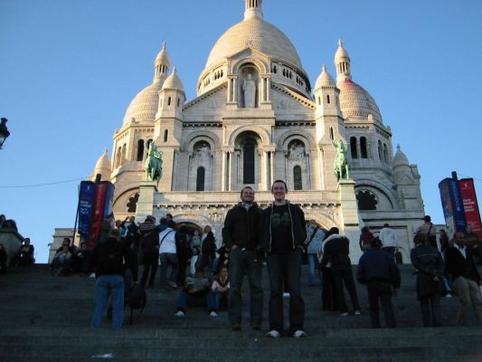 Damo and Alan at La Sacr Coeur
