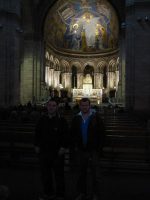 Damo & Gerry in the La Sacr Coeur
